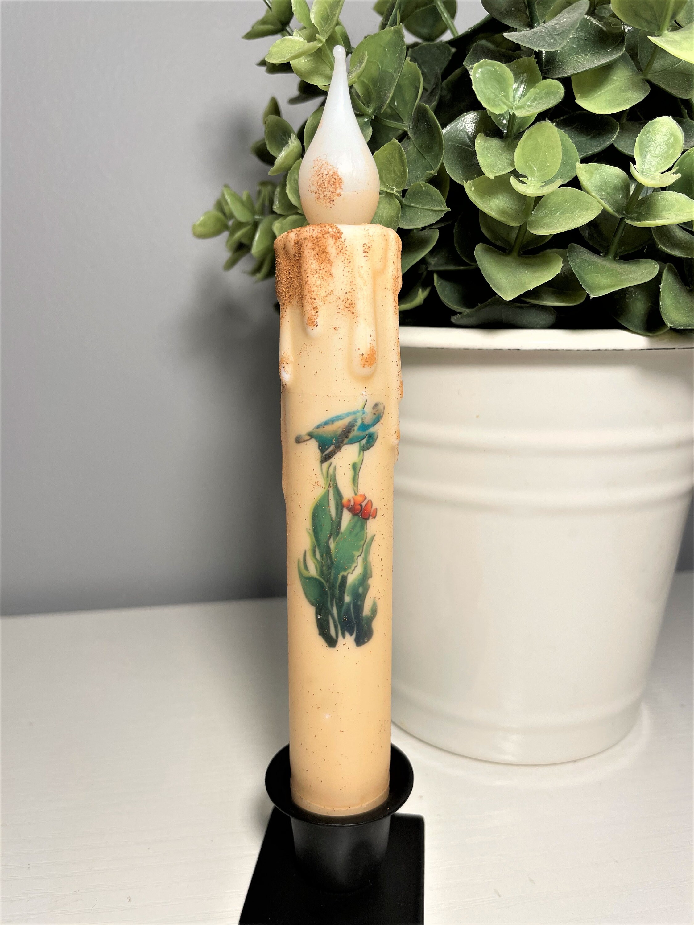 Sea Turtles Candle Set Primitive 7 Battery Operated LED Etsy UK