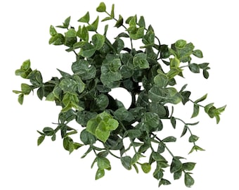 Aro para velas de eucalipto de 2,5 cm / Mini corona rústica de estilo rústico