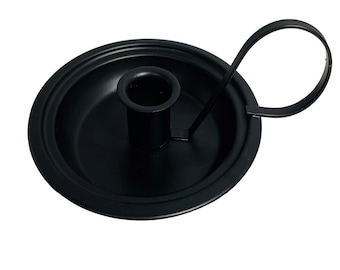 Black Chamberstick Taper Candle Holder