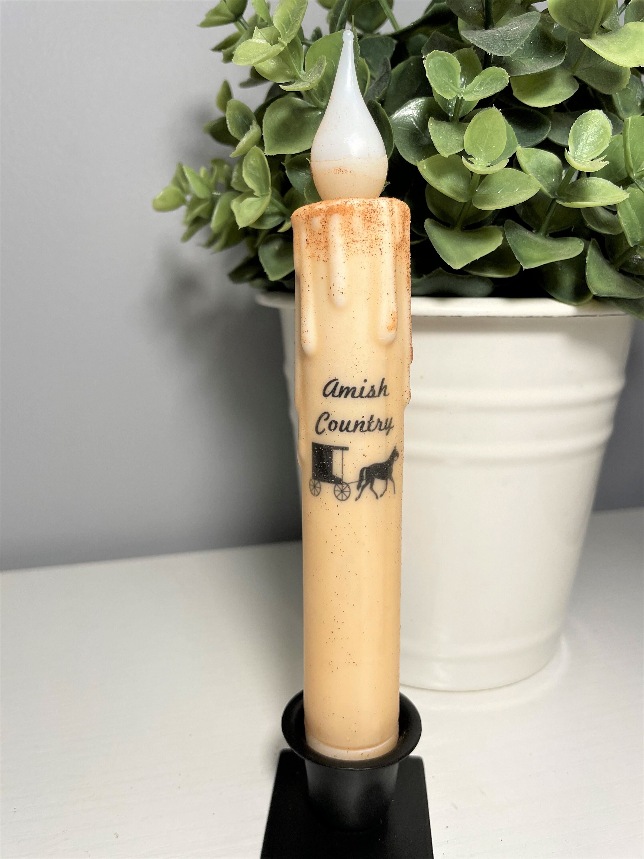 Amish Country Candle Set Primitive 7 Battery Operated Etsy