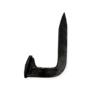 Forged 90 railroad spike hook, metal hook universal hook rustic hook forged iron hook, Coat Hat Bag Hook, key holder, modern decorative hook