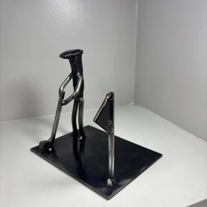 Golfer, Golf Figurine, Golf Sculpture, Golf Enthusiast Gift, Gift Idea for Golfer, Christmas Gift Idea, Metal Home Decor, Golfing Gift