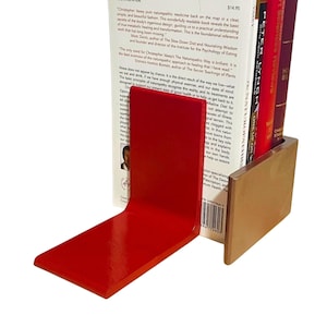 Metal Bookends – Modern & Chic Shelf Organizer for Home Library, Minimalist Office Decor, Stylish Book Holder, Farmhouse Decor, Housewarming