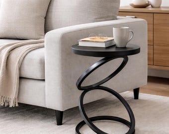Metal Side Table: Geometric Metal Plant Stand, Modern Accent Table, Steel Stool Chair, Minimalist Sculpture Stand, Contemporary Indoor Decor