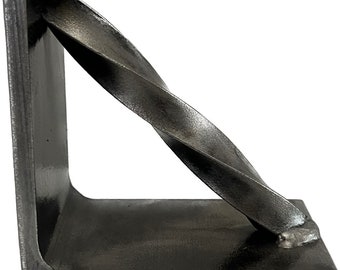 Heavy Duty Metal Bookends, Industrial Steel Book Ends, Modern Minimalist Shelf Decor, Handmade Book Holder, Office Decor