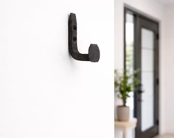 Hook Metal Coat Hook – Heavy Wall Hook for Coats Hats Keys, Wall Hook Entryway Hooks Modern Rustic Hook for Hanging Clothing