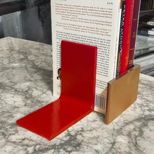 Steel bookend sale, best selling modern bookends, chic bookshelf organizer, reader gift, industial rustic bookends, home library organizer
