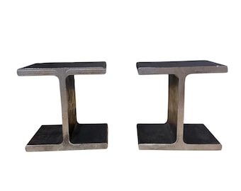 Modern Book Ends – Heavy Industrial Metal Book Holder, Minimalist Chic Home Office Decor, Durable Shelf Organizer for Books & Magazine