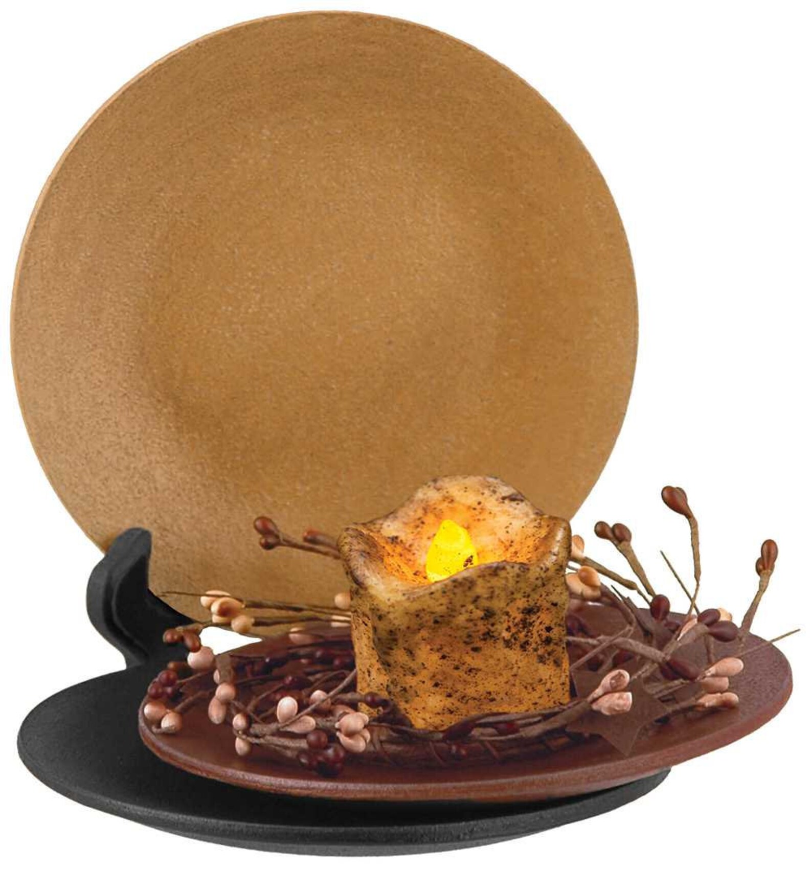 Textured Wooden Candle Plate 6 Choice of Color Black Etsy