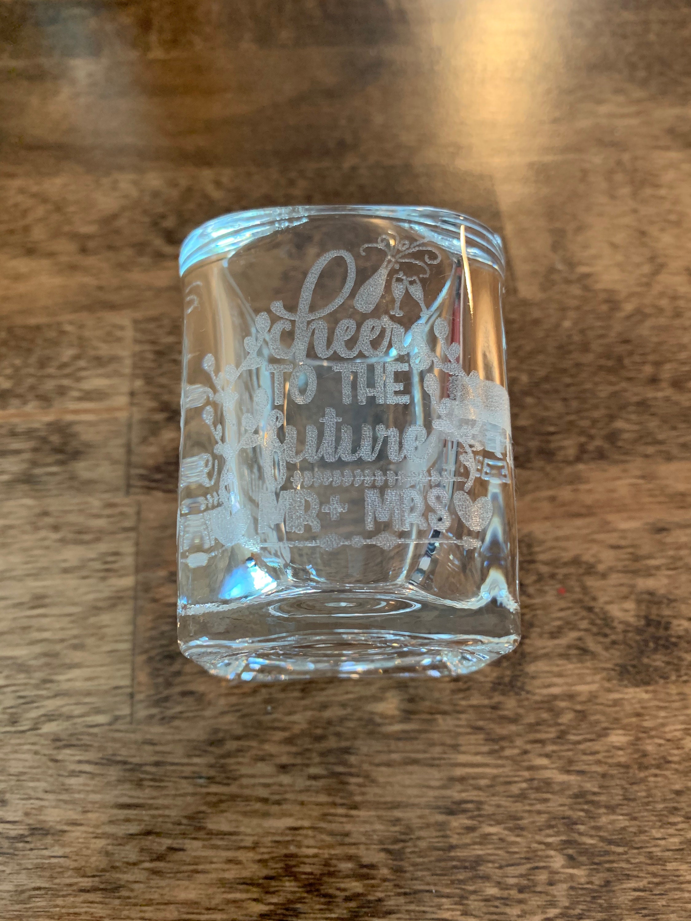 Custom Laser Engraved Square Shot Glass Groomsmen Usher Etsy