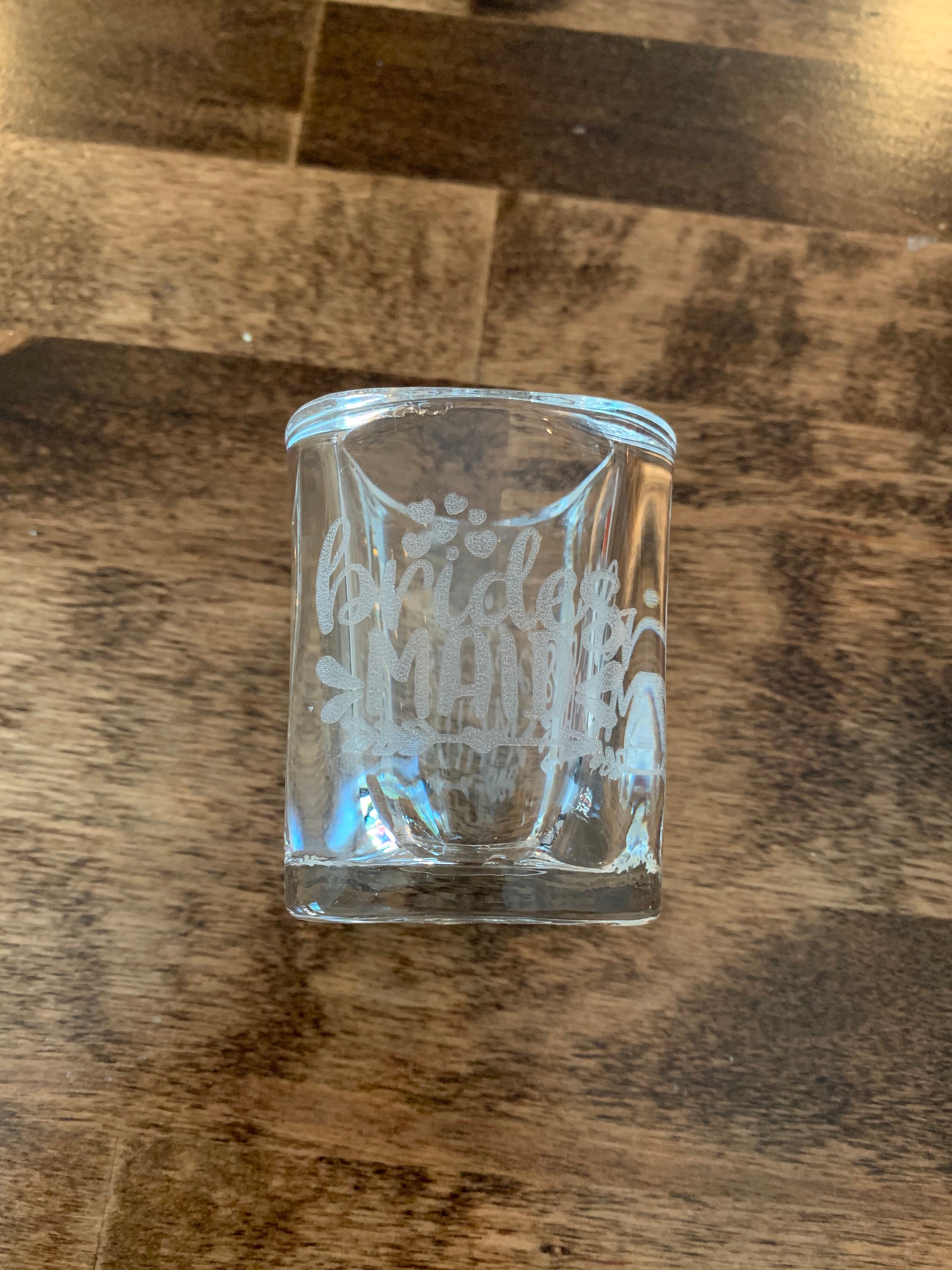 Custom Laser Engraved Square Shot Glass Groomsmen Usher Etsy