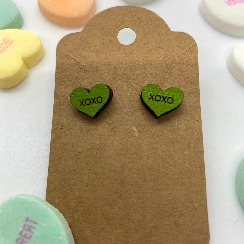 Conversation Heart Stud Earrings