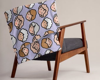 Adorable Cartoon Golden Girls Super Soft Throw Blanket - Great for Napping