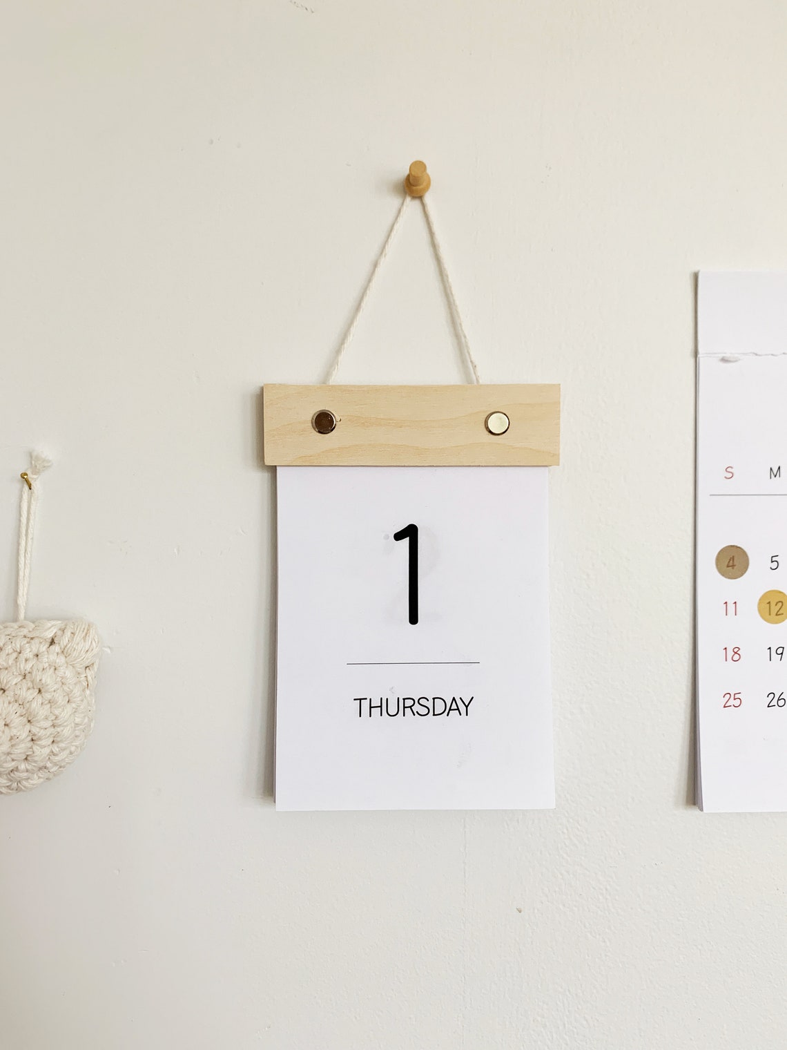 Monthly calendar Wall hanging Calendar Calendar Tear one by Etsy