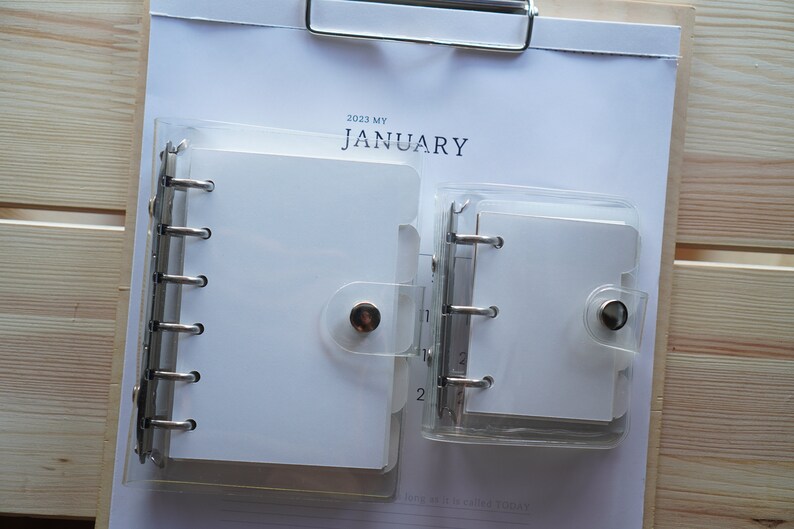Simple A7 Binder Clear A7 Planner Simple Refillable A7 - Etsy