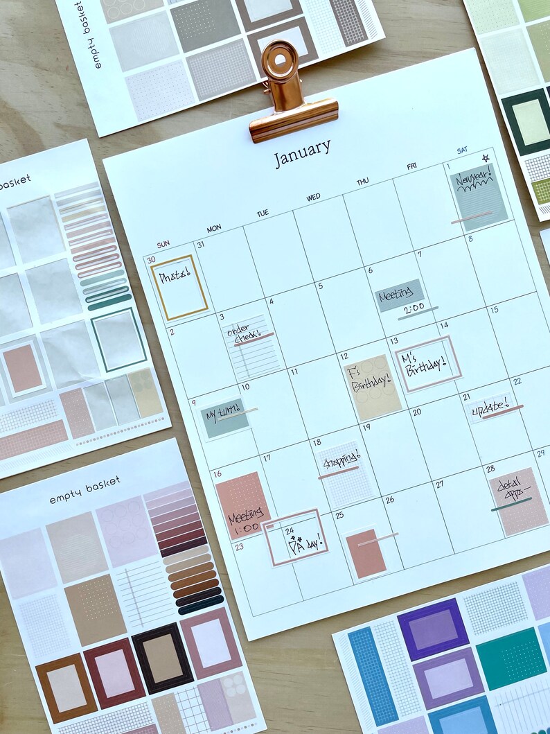 2023 Simple Year Planner Calendar Wall Hanging Calendar Etsy Canada