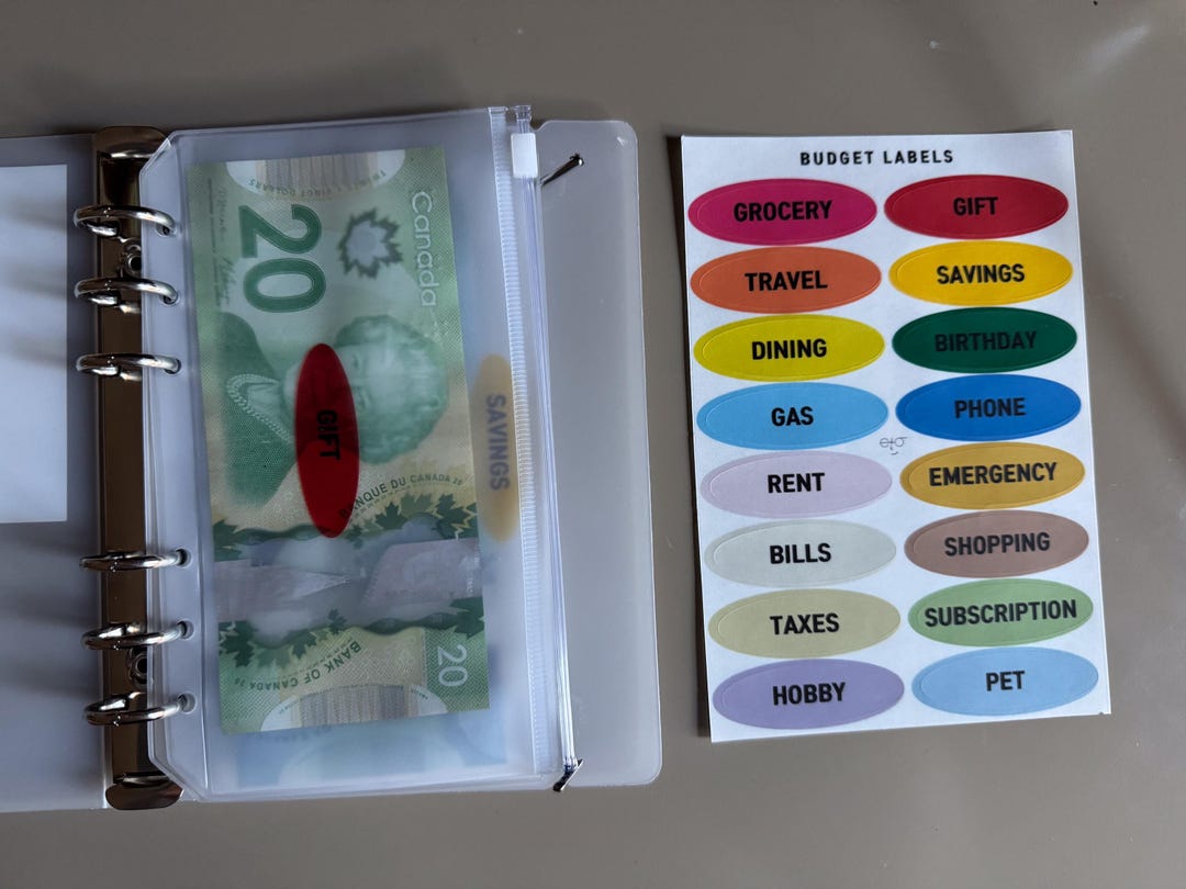 A6 Budget Binder Set, Cash Envelope System, Savings Labels - Etsy