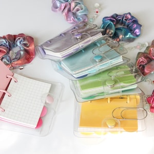 Mini Refillable Notebook Binder: Gradation Color, Scrunchy & Keyring