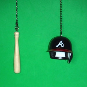 Atlanta Braves Ceiling Fan Pull Chain Set-  Helmet and baseball bat