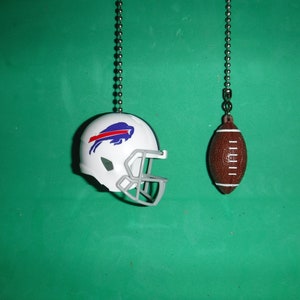 Buffalo Bills White Helmet and Football Ceiling Fan Pull Chain Set