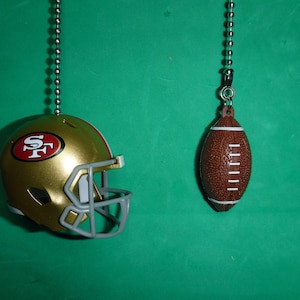 San Francisco 49ers Football Helmet and Football Ceiling Fan Pull Chain Set