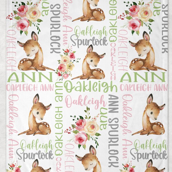 Deer Baby Blanket Etsy