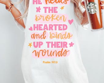 Trendy Christian T-shirt Design, Bible Verse (PNG)