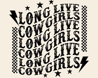 Retro cowgirl-sublimatie, png, western-cowboyontwerp (digitale download)