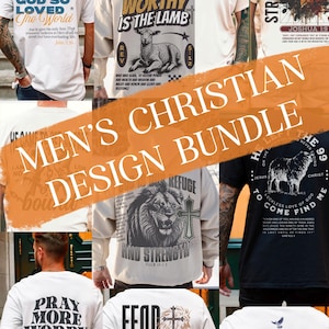 Lot de conceptions de chemises chrétiennes pour hommes Best-seller Lot de motifs chrétiens tendance pour t-shirts par sublimation pour hommes chrétiens rétro png