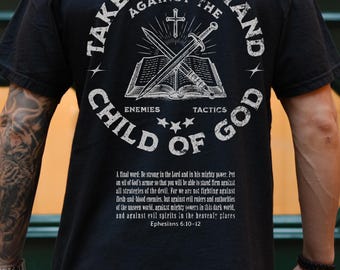 Camiseta cristiana para hombre "Hijo de Dios" (descarga digital) Diseño de sublimación para ropa urbana con temática religiosa