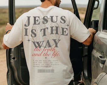 The Way Christian Shirt Design for Men Retro Men Christian Sublimation Shirt Graphic Faith Based png Christian Men Graphic Tee Christian