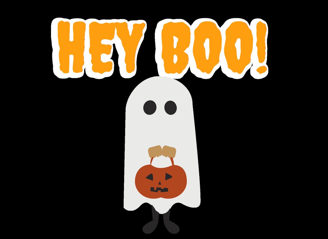 Hey Boo Halloween PNG Design - Etsy