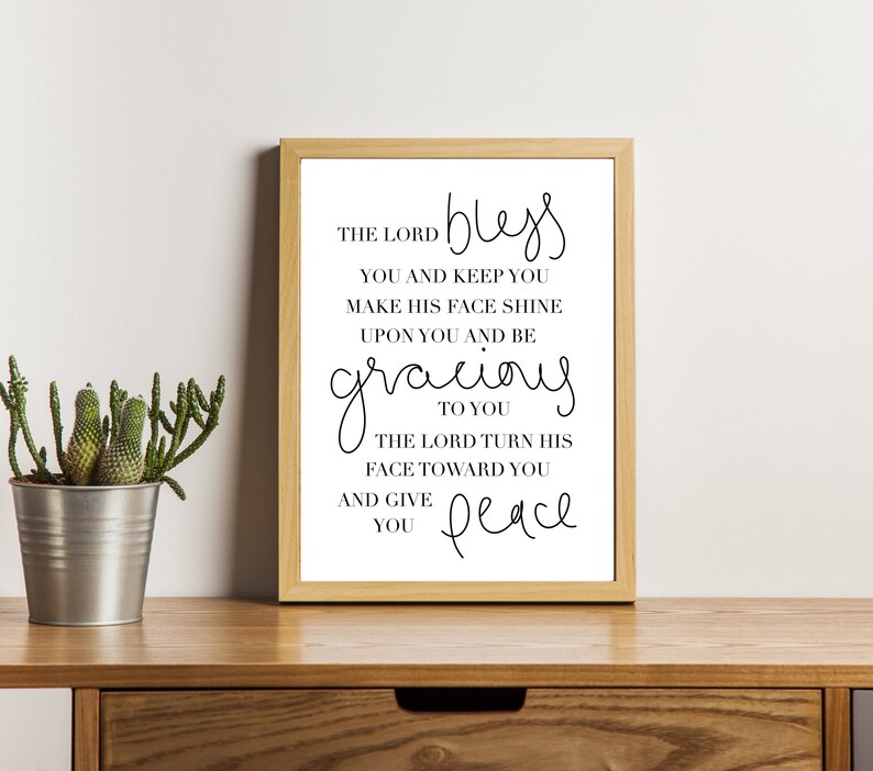 Blessing Lyrics Christian Wall Art Faith Prints Home Etsy