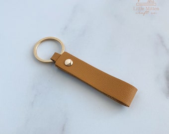 Orange Brown Leatherette Keychain - Leatherette Key Fob - Blank key fobs - Glowforge Supplies - Laser Supplies