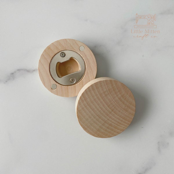 Round Wood Magnetic bottle openers, refrigerator bottle opener, Fridge Magnet Wooden Magnetic Bottle Opener