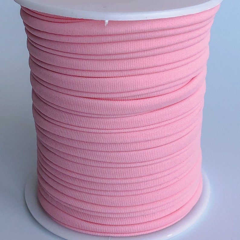 Light Pink Nylon Lycra Elastic Cord 5mm 20 Yard Spool Etsy