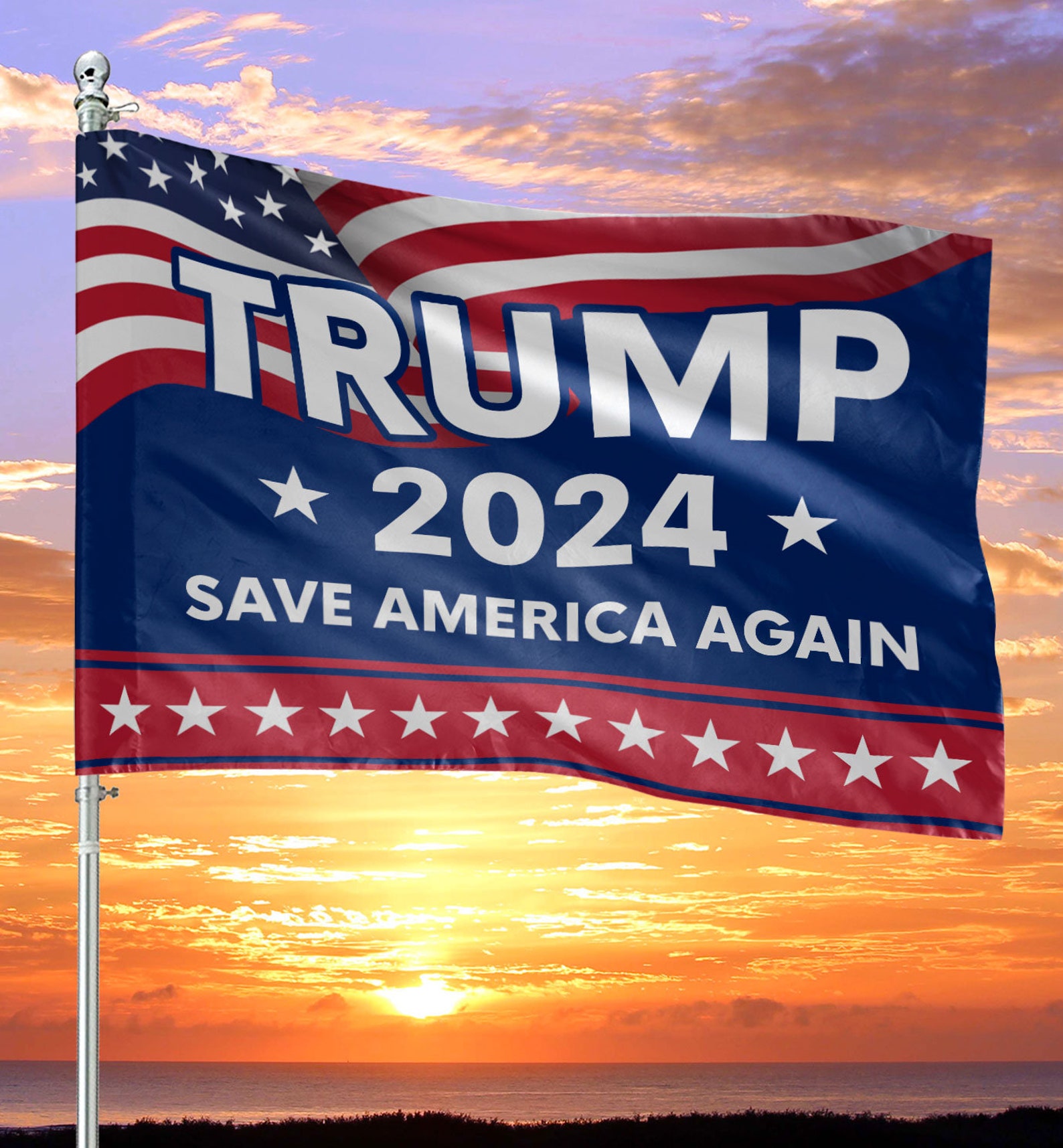 Trump 2024 Save America Again House Flag Banner Garten USA Etsy