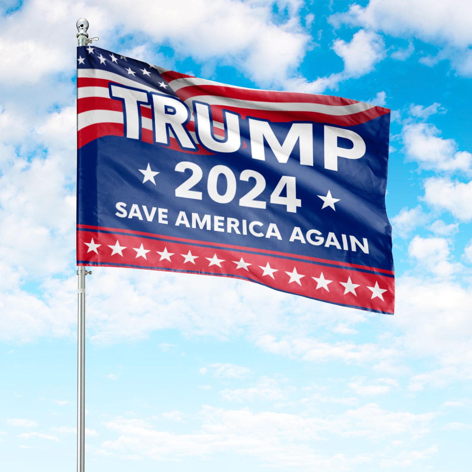 Trump 2024 Save America Again House Flag Banner Garten USA Etsy
