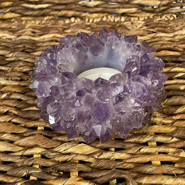Amethyst Candle Holder Etsy