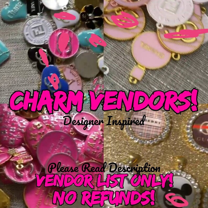 Designer Inspired Charm Vendor List. All Inclusive. 3 Etsy