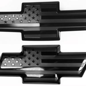 Chevy Colorado American Flag Bowtie Overlays - Front Grille & Tailgate Emblem Decals 2014-2021