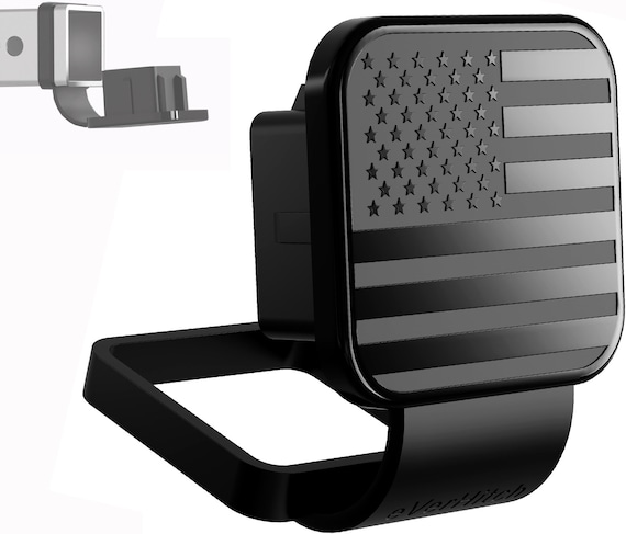5x3 American Black Flag Metal Hitch Cover (Fits Jamaica