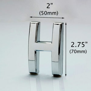 2.75" Custom 3D Sign Chrome Black Self Adhesive Alphabet Letters and numbers Emblem for your car, boat, golf cart 2 3/4" x 2" (50mmx70mm)
