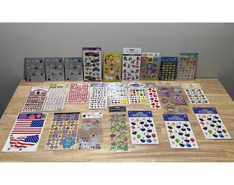 Lot Hunde Katzen Frösche Eulen Buchstaben Sterne Abschluss Scrapbooking Sticker Lot