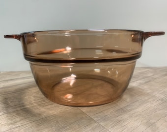 Vintage Corning Ware Amber Vision V-20-B Double Boiler Insert Made in France