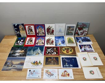 29 Weihnachtskarten Feiertage Neujahr Grußkarte Unbenutzt