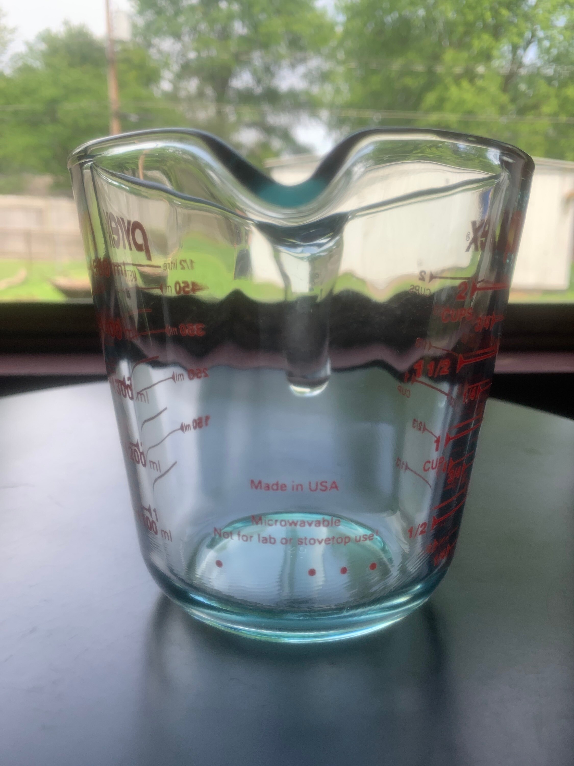 Pyrex 2 Cups/1/2 Liter Glass Measuring Cup Made in USA Etsy