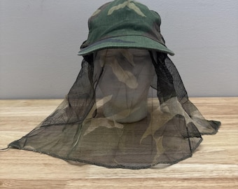 Zabytkowa amerykańska moskitiera myśliwska w kamuflażu, maska Mossy Oak, czapka typu snapback M81