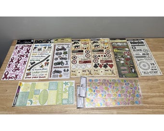 Scrapbooking Stickers Lot 10 Große Blätter