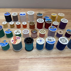 34 Spools of Vintage Multicolor Thread